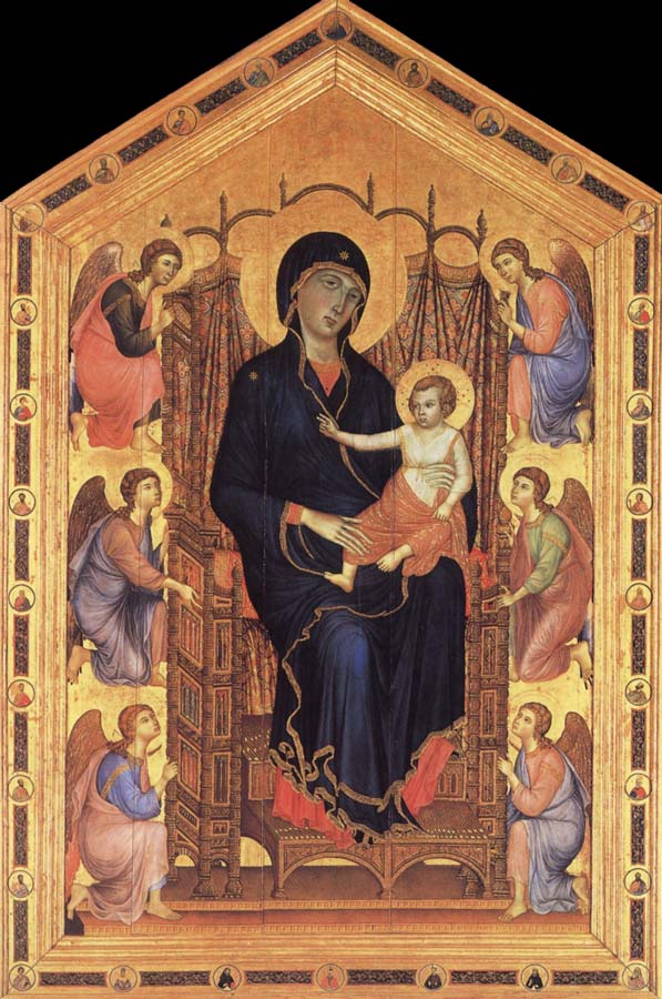 Madonna and Child Enthroned with Six Angels